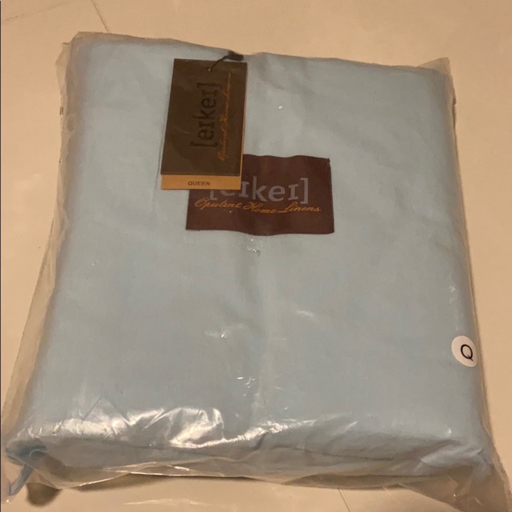 Light Blue Linen Queen Duvet Cover